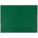 A green rectangular placemat with a white border.