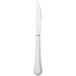 A silver knife with a solid handle.