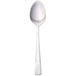 A Walco stainless steel demitasse spoon with a silver handle on a white background.