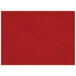 A red faux leather rectangle placemat with stitching.