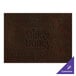 A brown hardboard and faux leather rectangle placemat with customizable H. Risch, Inc. cover.