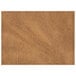 A customizable brown leather rectangular placemat with stitching.