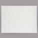 A white hardboard rectangular placemat with a white faux leather surface and stitching.