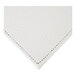 A white rectangular hardboard and faux leather placemat with visible stitching along the edge.