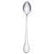 A Walco 18/10 stainless steel iced tea spoon with an ironstone handle.