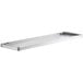 A silver rectangular stainless steel shelf.