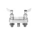 A Fisher brass faucet base with swivel stems and lever handles.