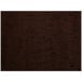 A dark brown rectangular placemat with white stitching.