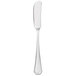 A silver Walco 18/10 stainless steel butter spreader with a black handle.