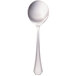 A silver Walco Prim bouillon spoon.
