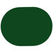 A green oval shaped mat.