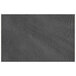 A 17" x 11" charcoal hardboard and faux leather rectangular placemat.