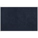 A navy faux leather rectangle placemat with a black border.