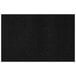 A black rectangular hardboard and faux leather placemat with a white border.