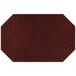 A brown faux leather octagon placemat with customizable wine design.