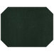 A green faux leather octagon placemat.