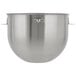 A KitchenAid stainless steel mixing bowl with a handle.