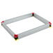 A metal rectangular mousse set frame with different colored corners.