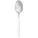 A Walco stainless steel teaspoon with a white handle and silver spoon.