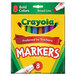 Crayola 587732 Assorted 8 Bold Color Broad Point Non-Washable Marker Set