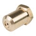 A close up of a brass #57 hood orifice with 3/8-27UNS threads.