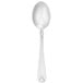 A silver Walco Athenian demitasse spoon with a long stem and an oval bowl on a white background.