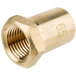 A close-up of a gold #65 Hood Orifice with a hex nut.