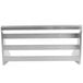 A white metal Matfer Bourgeat wall mounted rack with four slats.