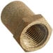 A brass threaded #44 Hood Orifice for a burner.