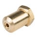 A brass 3/8-27UNS threaded hood orifice.