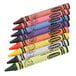 A group of Crayola jumbo crayons in various colors.