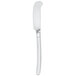 A close-up of a Walco stainless steel butter knife with a solid silver handle.