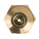 A #60 Hood Orifice with 3/8-27UNS Thread and a hexagonal brass nut.