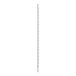 A long white metal pole with holes.