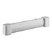A white rectangular Cambro Camshelving® top post connector with white plastic handles.