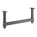 A black Cambro Camshelving Basics Plus Dunnage Stand measuring 24 inches by 10 3/4 inches.