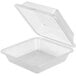 A clear plastic GET Eco-Takeouts container with a lid.