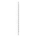 A white metal pole for Cambro Camshelving with holes.