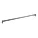 A long, straight metal shelving traverse bar with mounting brackets on each end.