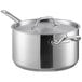 A silver stainless steel Vigor sauce pan with a lid.