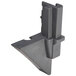 A close-up of a grey rectangular plastic bracket with a grey handle.