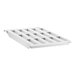 A white plastic pallet with holes.