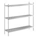 A white Regency wire keg rack with three shelves.