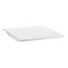 A white rectangular solid shelf with holes.