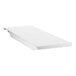A white rectangular solid shelf with holes.
