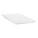 A white rectangular solid shelf end plate for Cambro shelving.