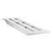 A white rectangular Cambro vented shelf plate with holes.