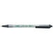 A close-up of a Bic Clic Stic retractable ballpoint pen with a black cap.