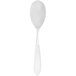 A Walco stainless steel teaspoon with a white handle.