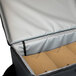 A Sterno black extra-large insulated food carrier with the lid open.